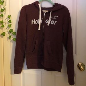 red hollister full zip